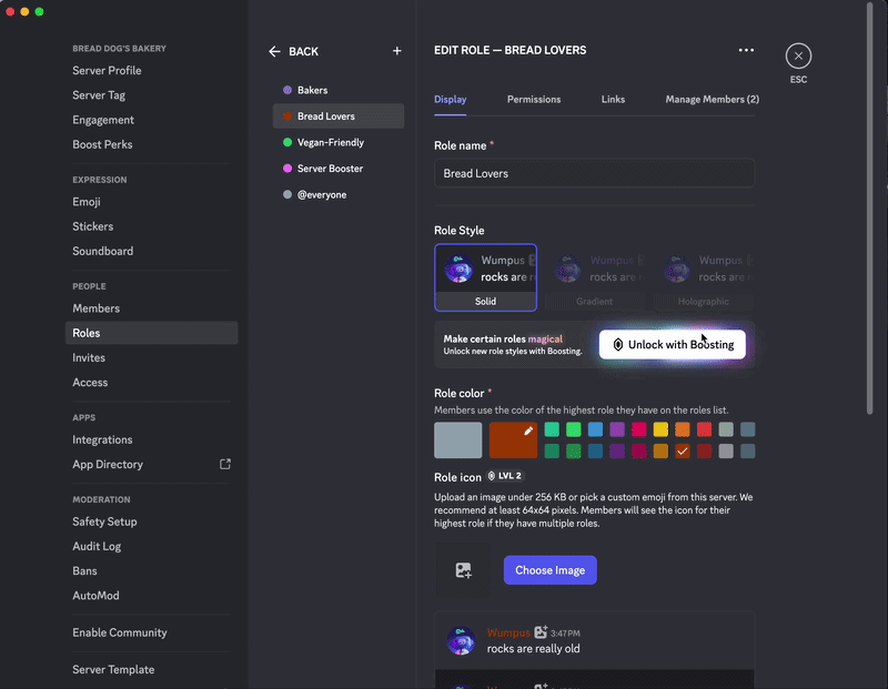 Pin Messages permission toggle under Text Channel Permissions (Desktop)