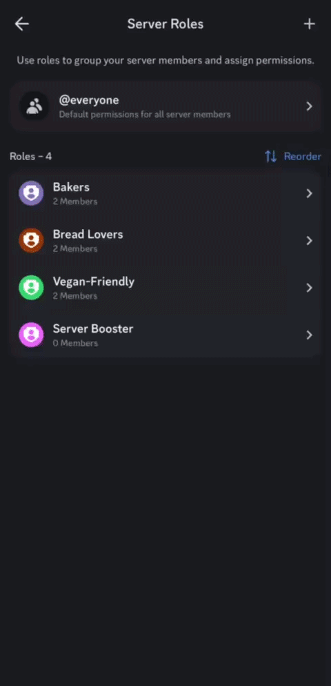 Pin Messages permission toggle under Text Channel Permissions (Mobile)