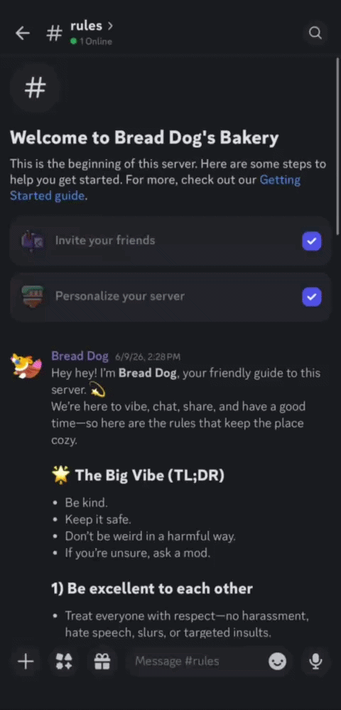 Tapping Pin Message from the long-press menu (Mobile)