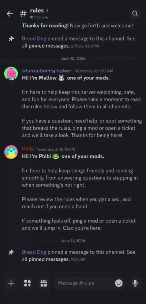 Pins option in channel details (Mobile)