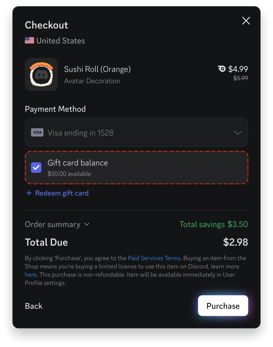 Discord Gift Card Balance