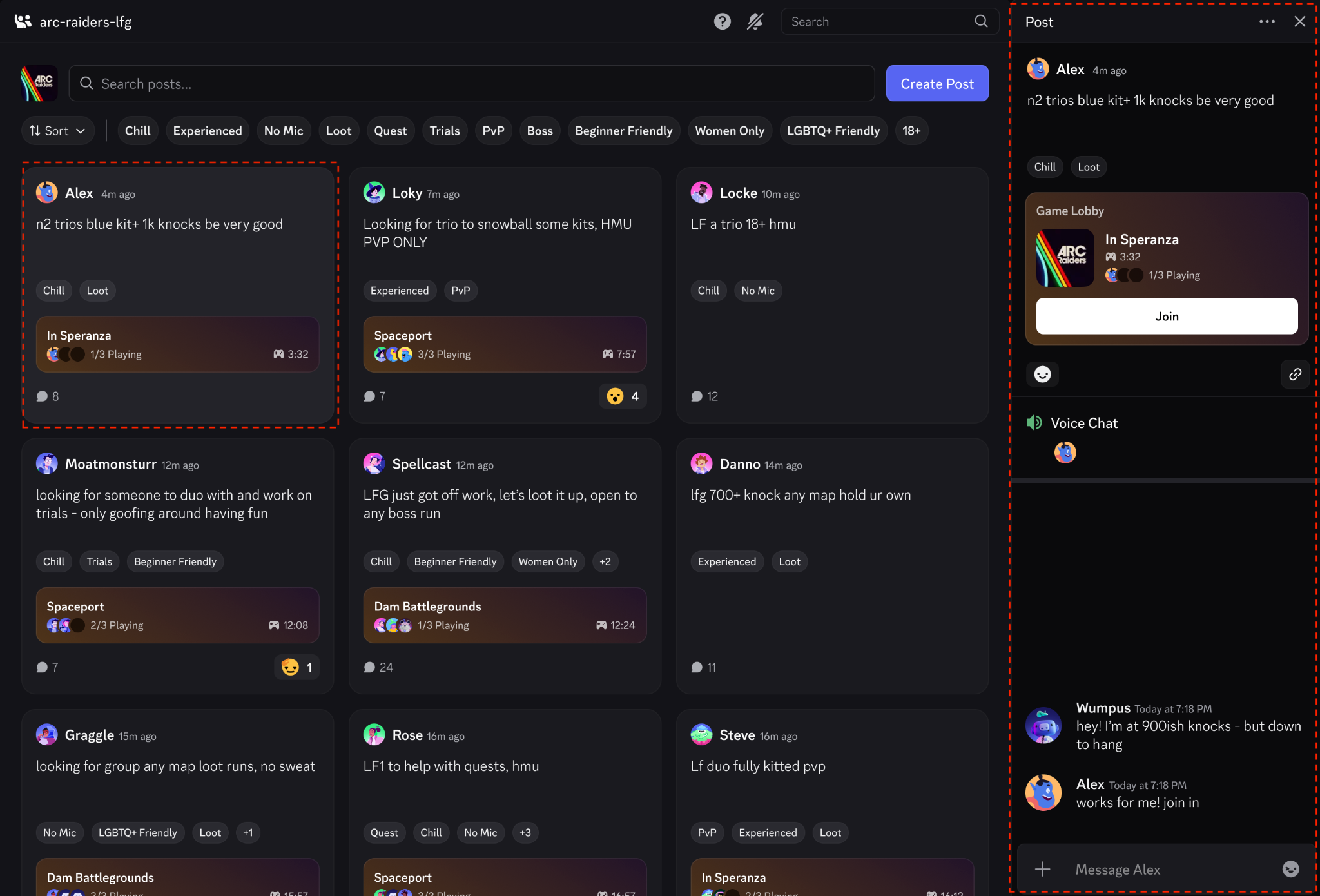 Example of Post with Account Linked