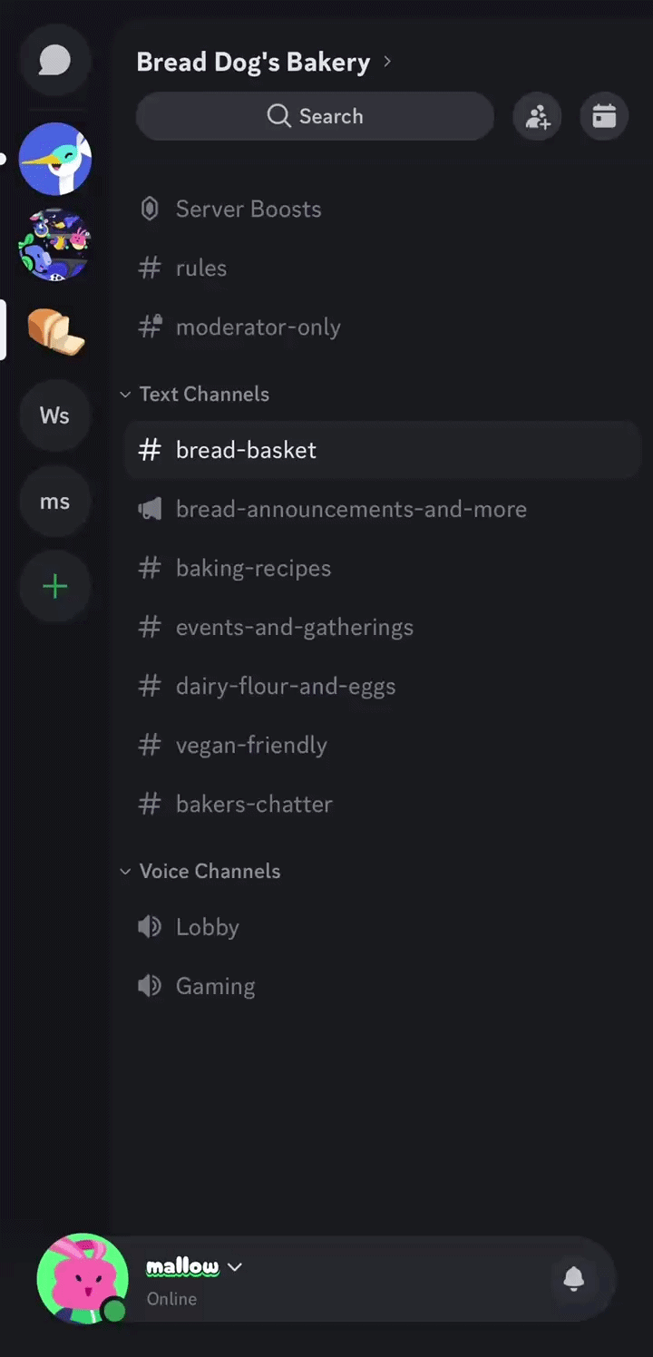 Server-specific Notification Settings