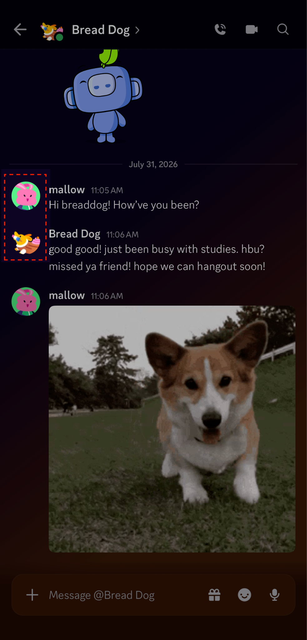 Arkadaşlar daire olarak görünür