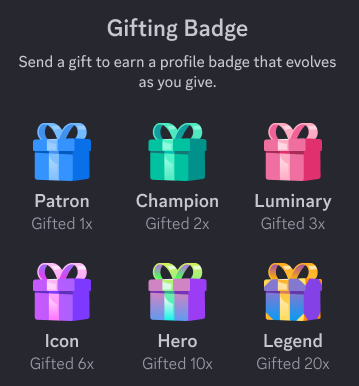 Gifting Badge evolution