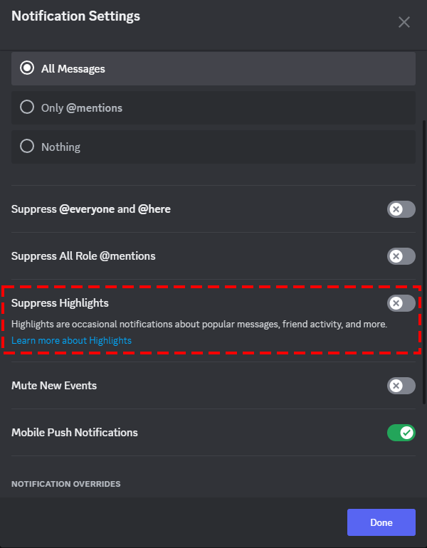 highlights_settings.png