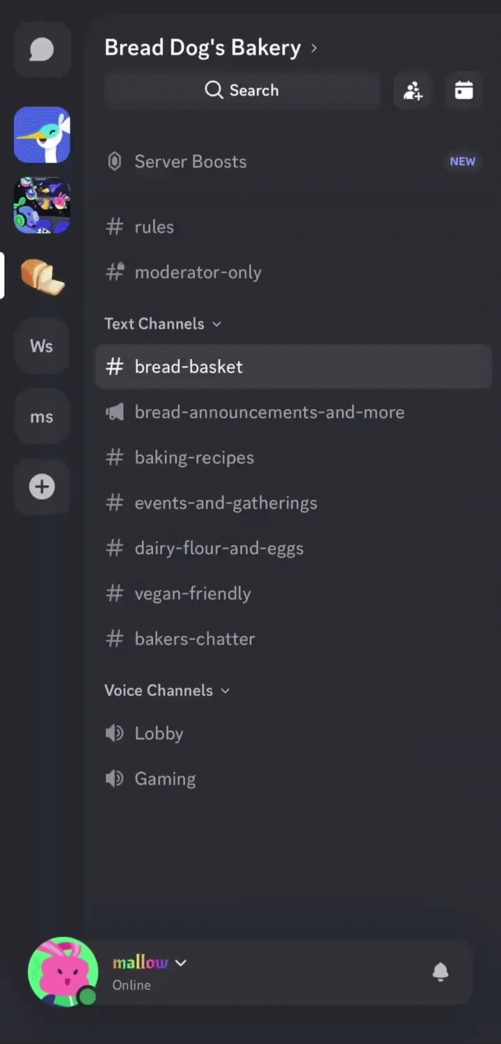 Navigating from Settings to Typing Indicator