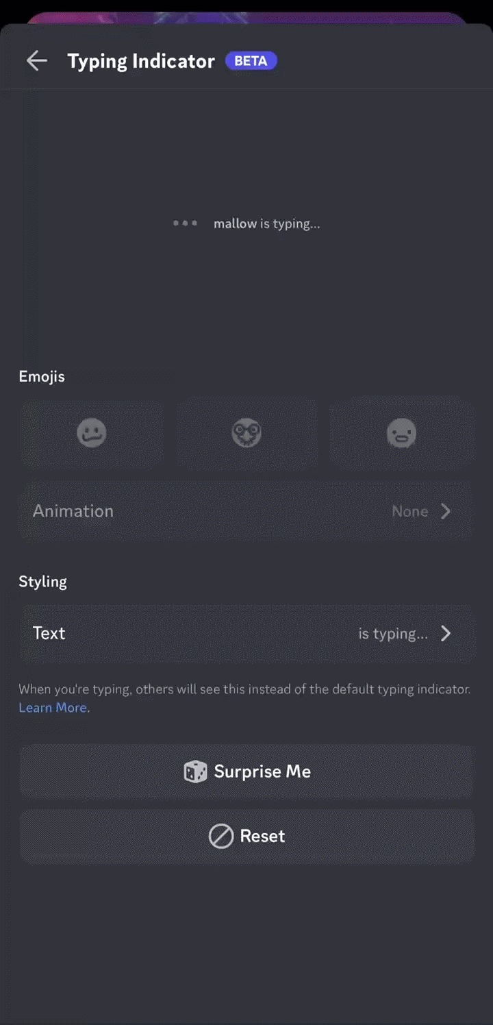 Customizing Your Typing Indicator in Settings