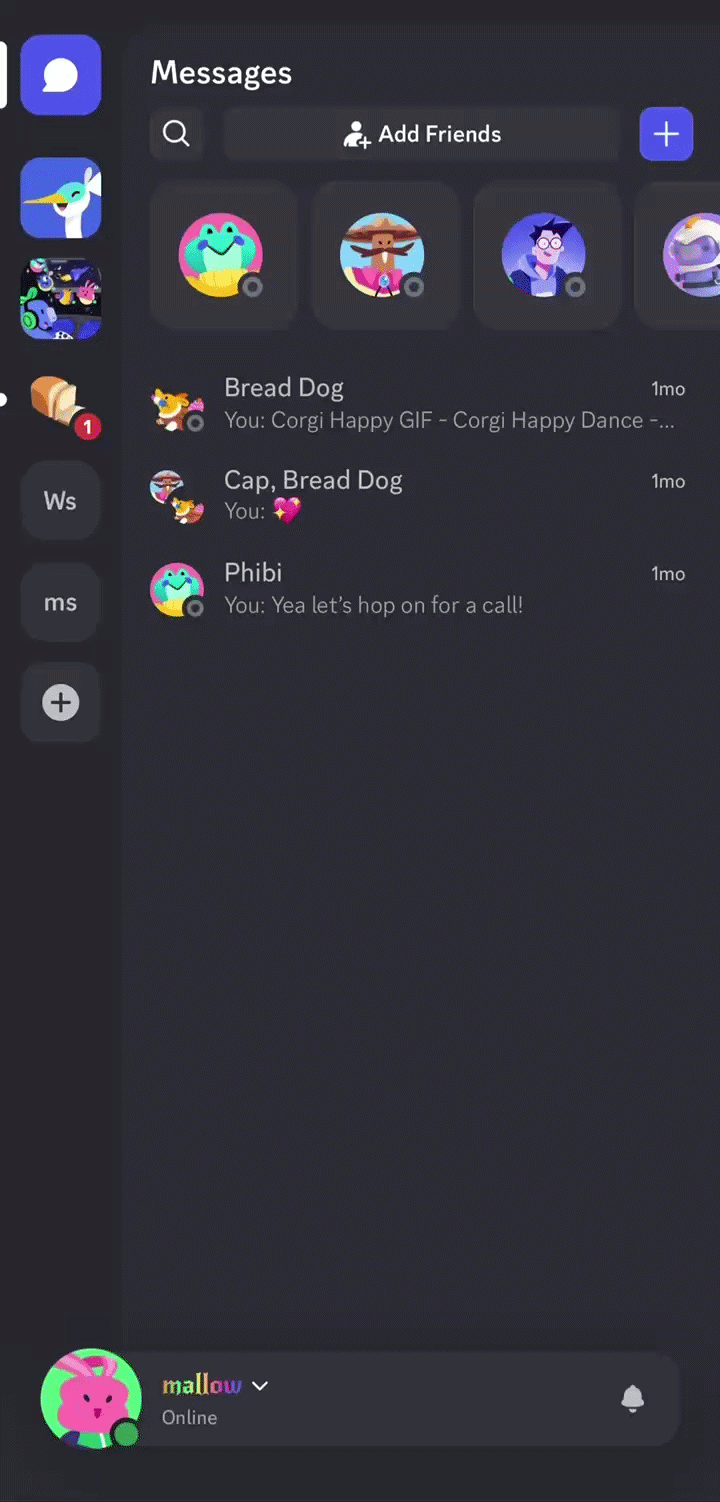 Example of Sending a Friend Request on Mobile