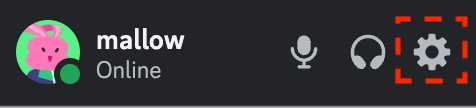 Cogwheel Icon: Access User Settings