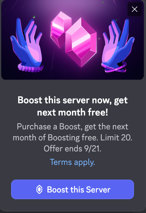 Bannière de promotion