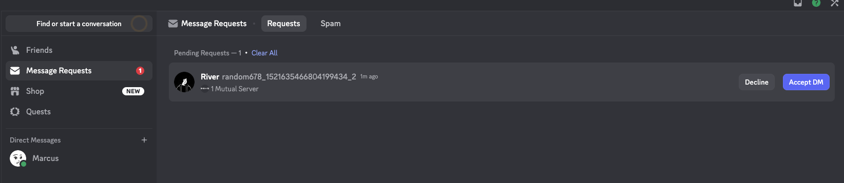 Nachrichtenanfragen auf dem Desktop-Computer