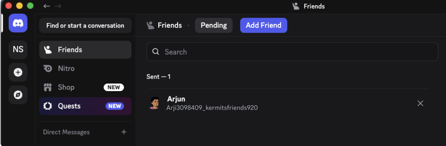 Masaüstü AÇIK Arkadaş Talep et Gönderme Örneği