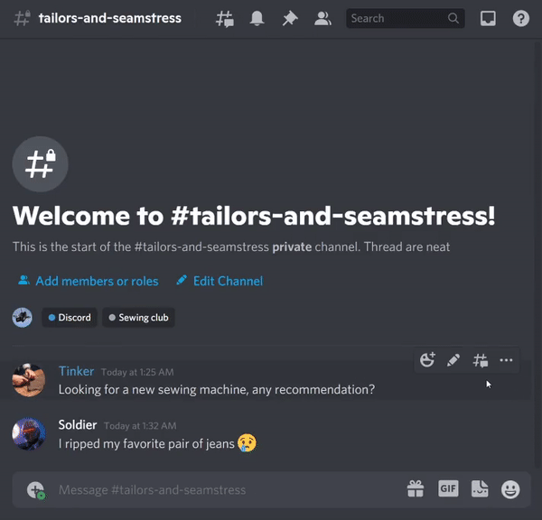 Make Threads Button always visible (on mobile) – Discord