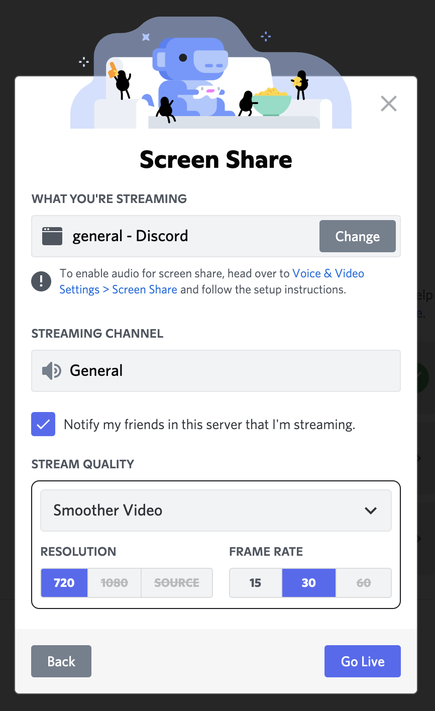 Como usar o Go Live do Discord e fazer transmissões ao vivo