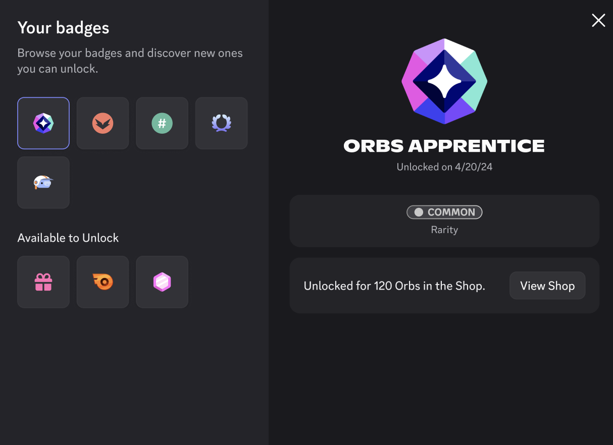 Example of Your Badges Within the Badge Directory