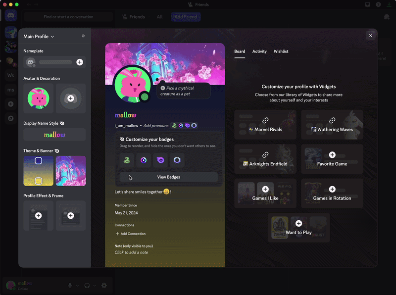 Come gestire i badge del tuo profilo Discord – Discord
