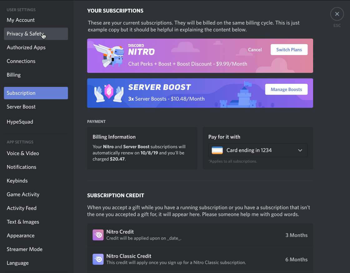 Paid discord
