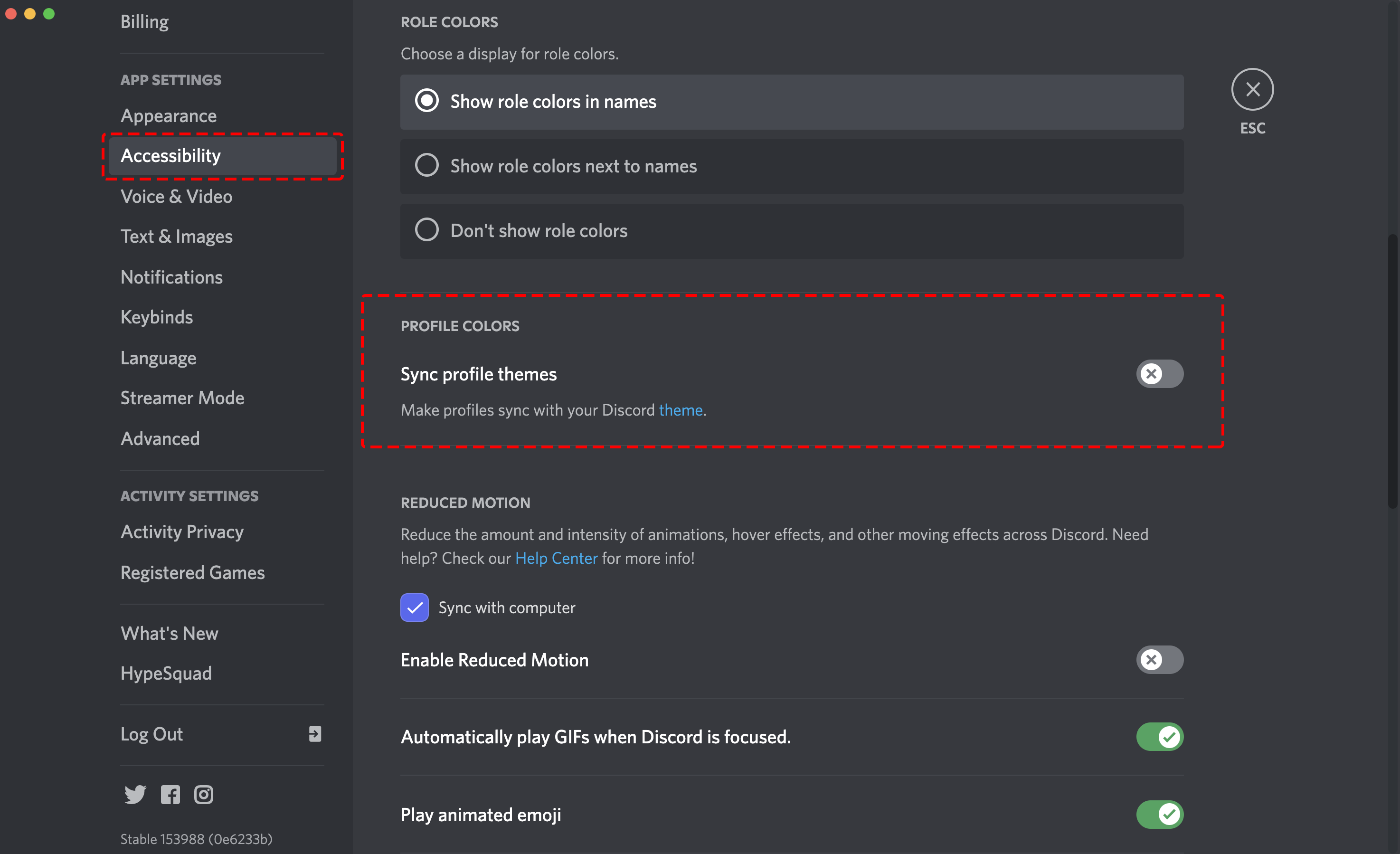 Как сделать красивое оформление правил в дискорде Accessibility Settings Tab - Discord