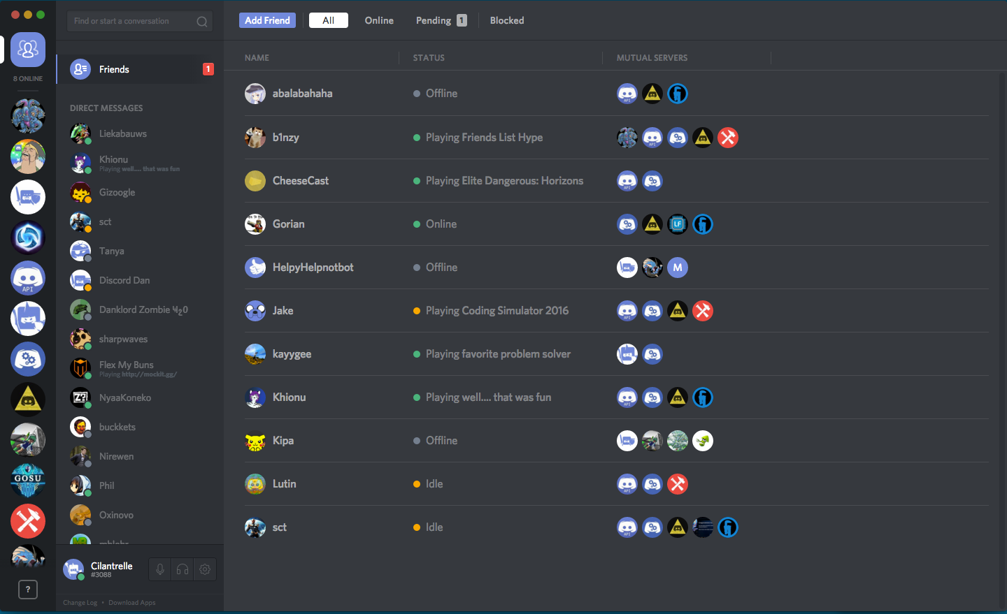 フレンドリスト101 Discord